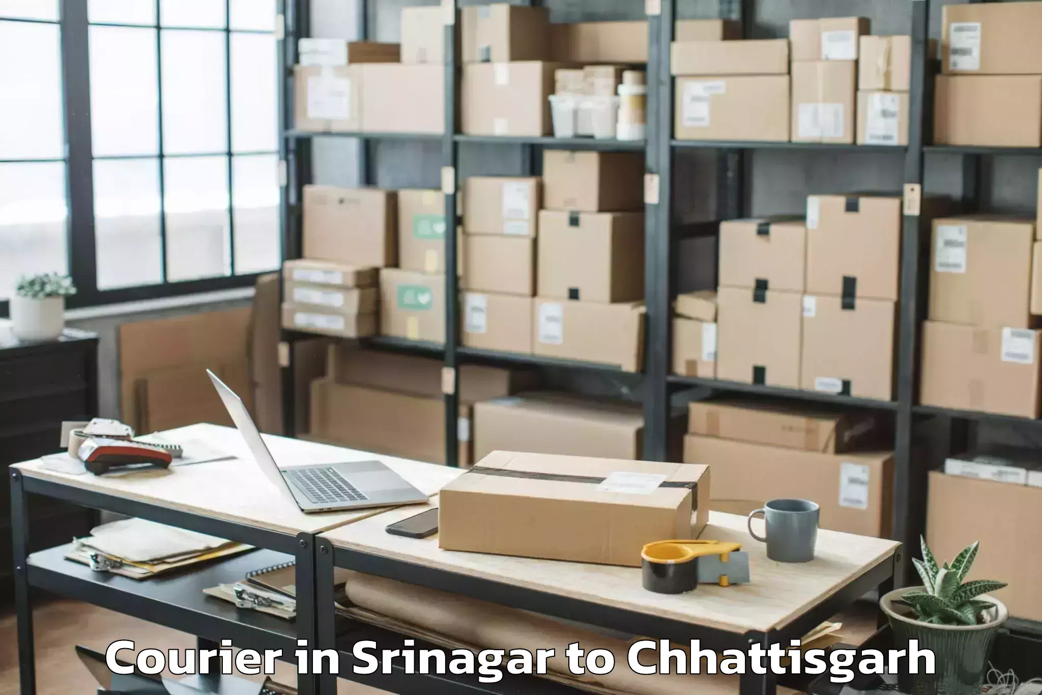 Affordable Srinagar to Dongargarh Courier